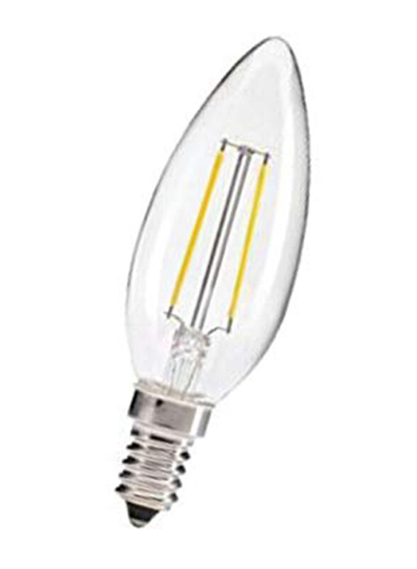

Danube Home Milano 4W Led Filament Candle Lamp with 0 Tip, Clear