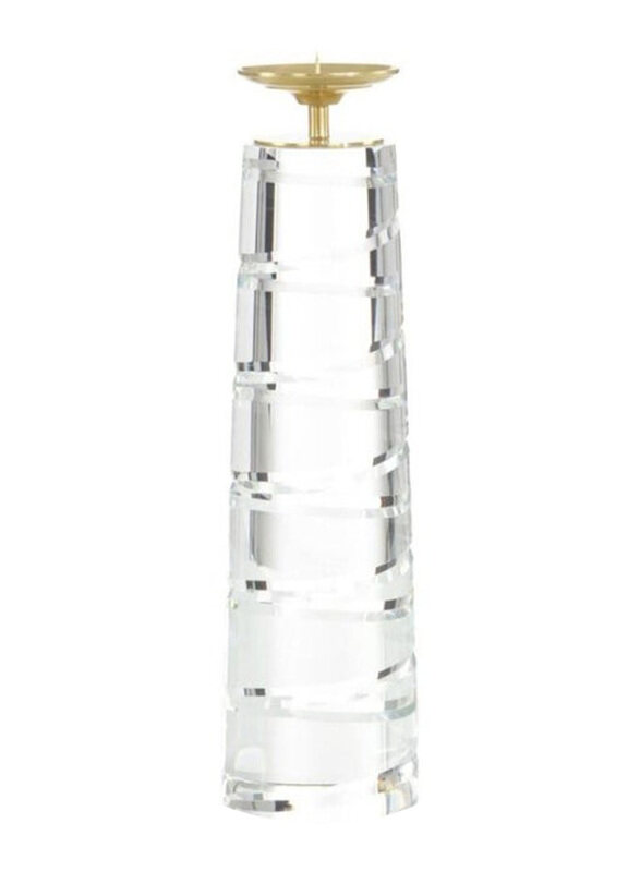 

Danube Home Percy Crystal Candle Holder, Clear