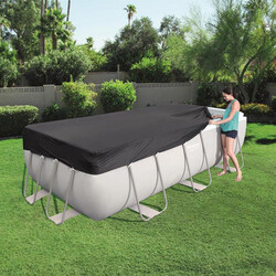 Danube Home Bestway Pool Cover Steel Swimming Pool Cover, Black