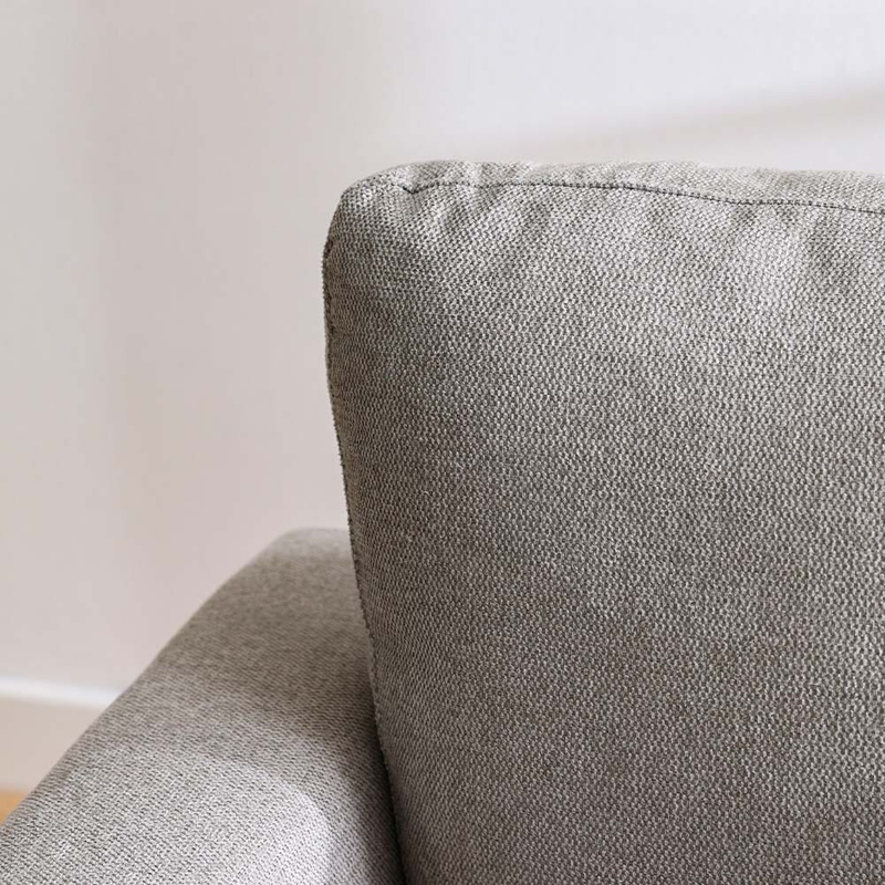 Danube Home Lexus 1 Seater Fabric Sofa Set with Plastic Leg, Light Grey