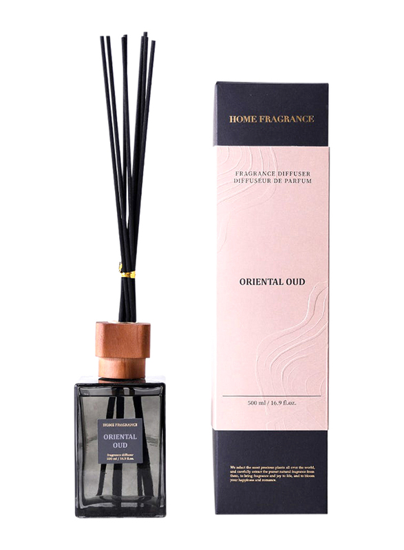 Danube Home Renaissance Oriental Oud Aromatic Scents Fragrance Diffuser, 500ml, Grey