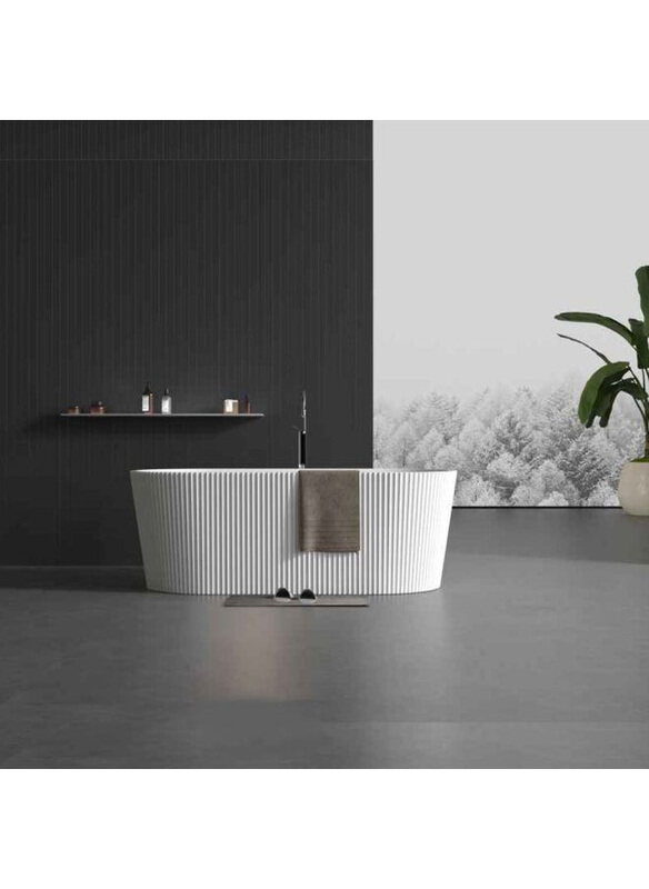 

Milano Linear Freestanding Bathtub, White