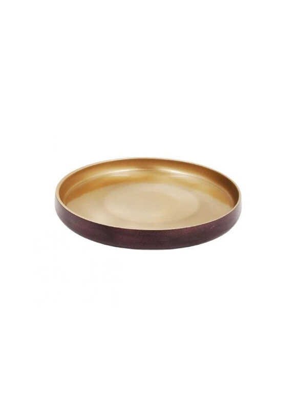 

Avalon Large Elegant and Durable Round Plate, Gold