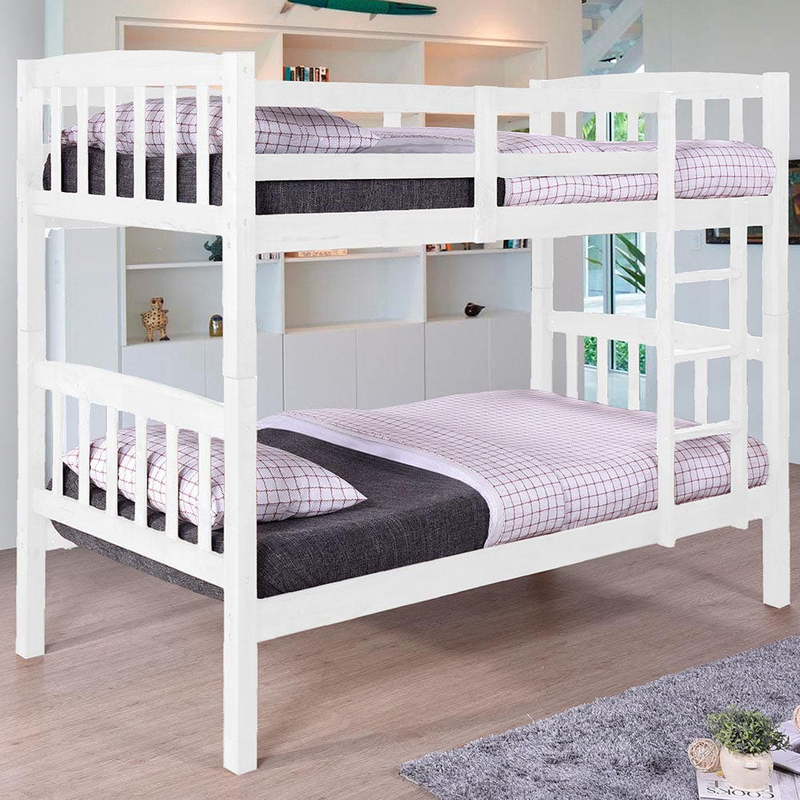 Danube Home Henry Double Decker Bed, White