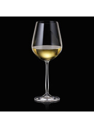 Danube Home 450ml 4-Piece Maison Forine White Wine Crystal Glass Set, Clear