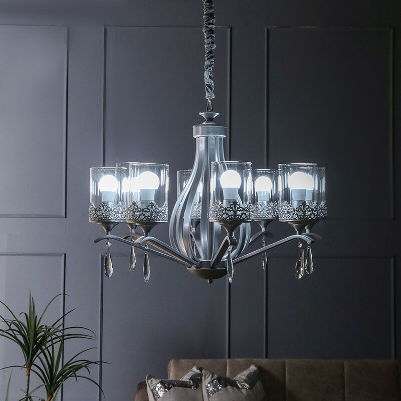 

Danube Home Julie 8-Light Metal Chandelier, Silver