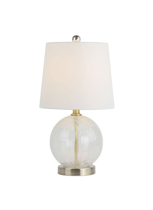 

Danube Home Jonathan Table Lamp, Glass Table Lamps Modern Home Decoration For Your Lovely Living Room Dining Room Bedroom, L 28 x W 28 x H 51cm, Clear