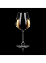 Danube Home 350ml 4-Piece Maison Forine White Wine Crystal Glass Set, Clear