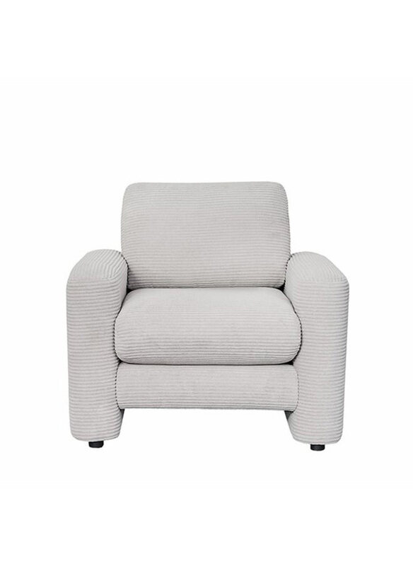 

Danube Home Miles 1 Seater Fabric Modern Design Sofa Armchair, Light Grey