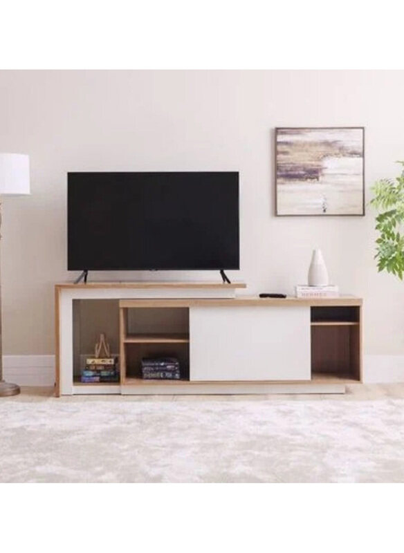

Danube Home Lucia Modern Design Multifunctional TV Unit, Almond/Off White