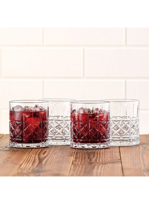 

Danube Home 4-Piece 280ml Minetta Tumbler Glass Set, Clear