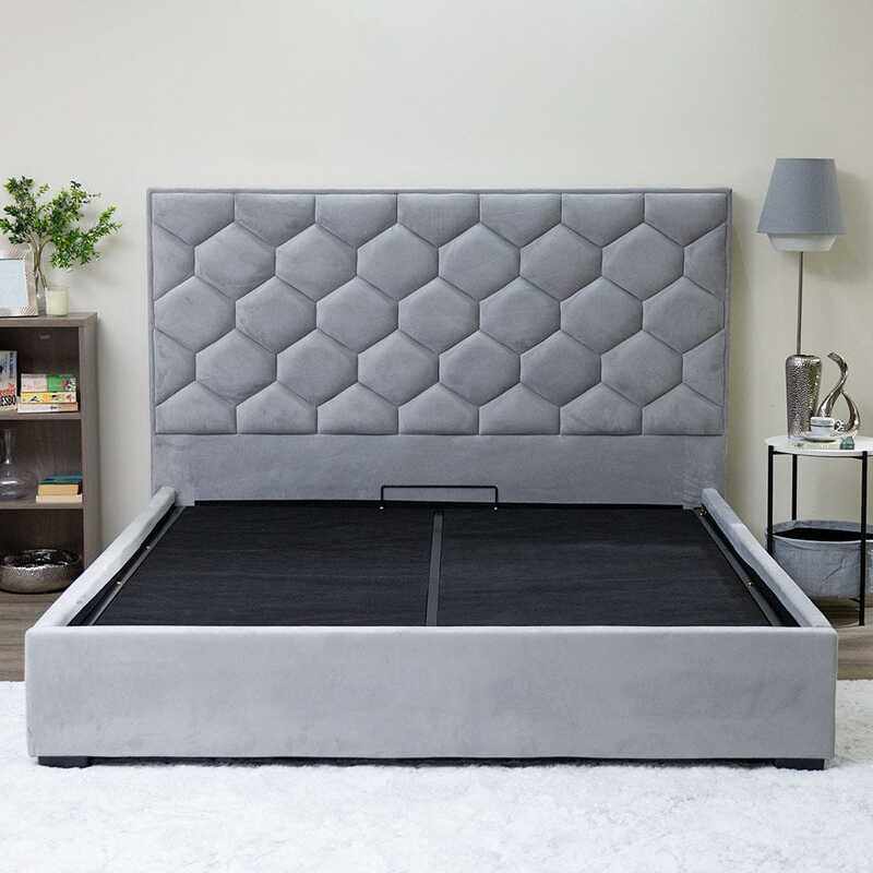 

Danube Home Isabelle Hydraulic King Bed, Grey