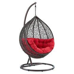Danube Home Casa Loma Hanging Chair, Brown/Red