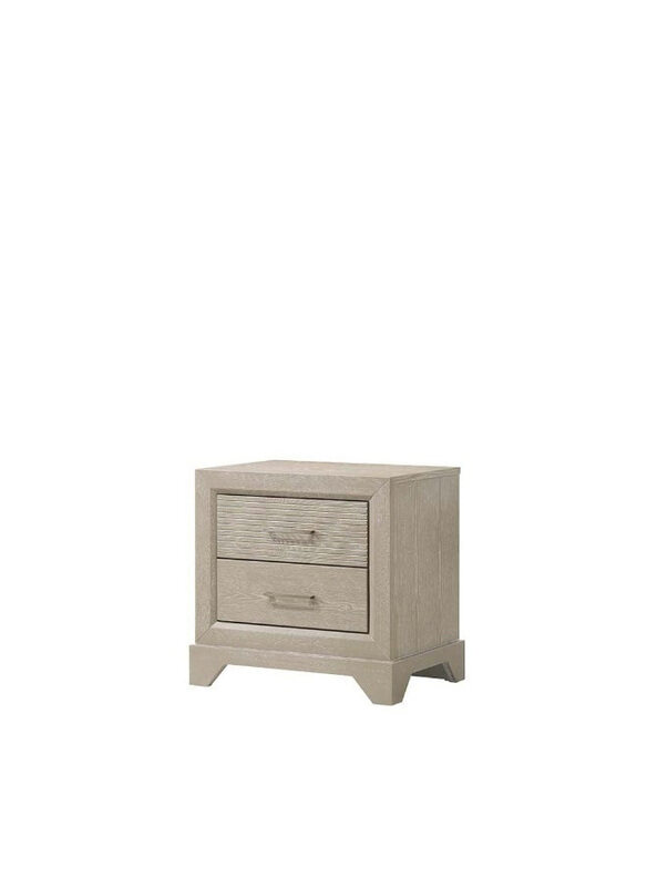 

Danube Home Ryan Wooden Nightstand with Storage Drawer, Antique Grey Ash Veneer