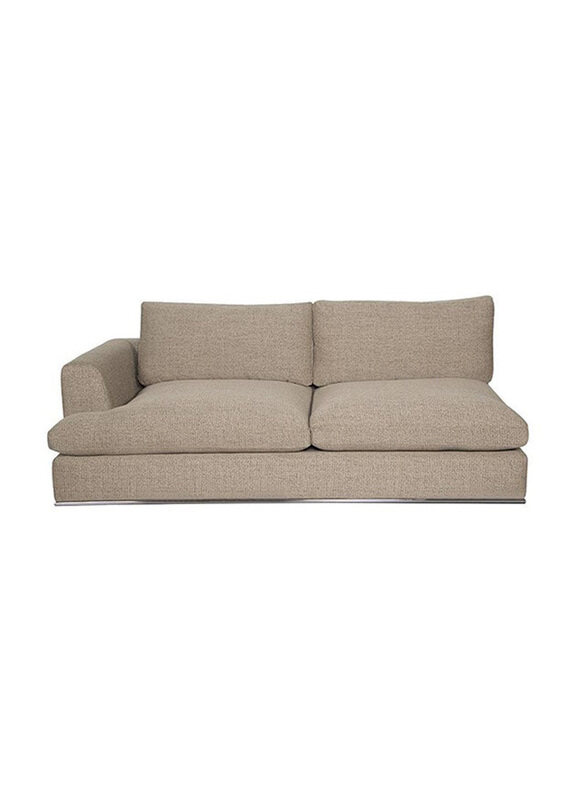 

Danube Home Paddington 2 Seater Left Arm Fabric Modular Sofa, Melange Brown