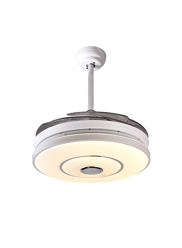 

Danube Home Austin Fan with Speaker Chandelier, HG-8036, White