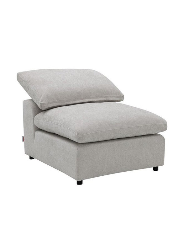 

Danube Home Laxus 1 Seater Armless Fabric Sofa Accent Chair, Grey