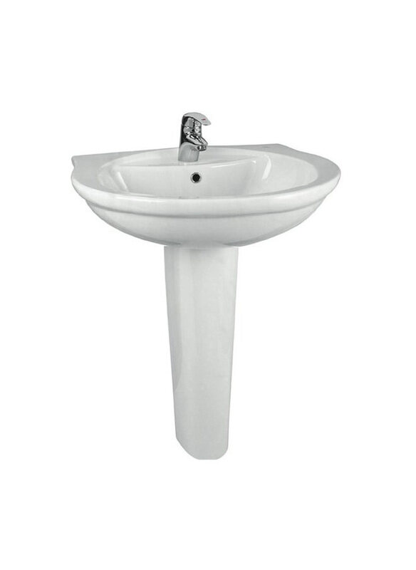 

Danube Home Is - San Remo Wash Basin With Half Pedestal, White