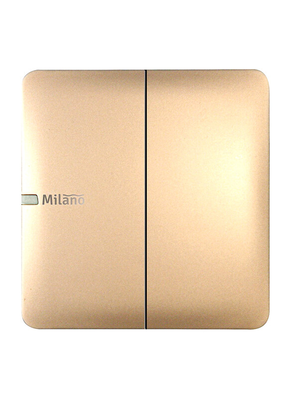 

Danube Home Milano 10A 2 Gang 2 Way Switch, Gold