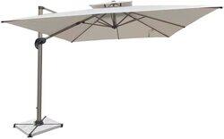 Danube Home Almira Garden Umbrella with Base Cantilever Patio Parasol, Beige
