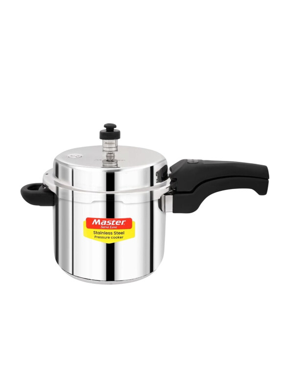 

Danube Home 3L Master Stainless Steel Outer Lid Pressure Cooker, Silver