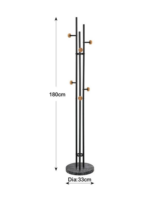 

Danube Home Esther Free Standing Metal Coat Rack, Black