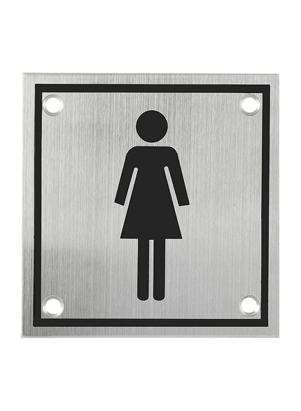 

Danube Home Stainless Steel 304 Female Sign Square Plate, Grey