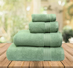 Danube Home Flossy Wash Towel, Light Green