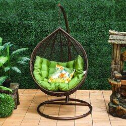 Danube Home Casa Loma Hanging Chair, Brown/Green