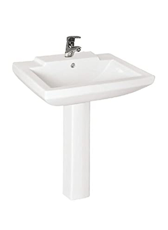 

Danube Home Milano Wash Basin with Pedestal, 469, White