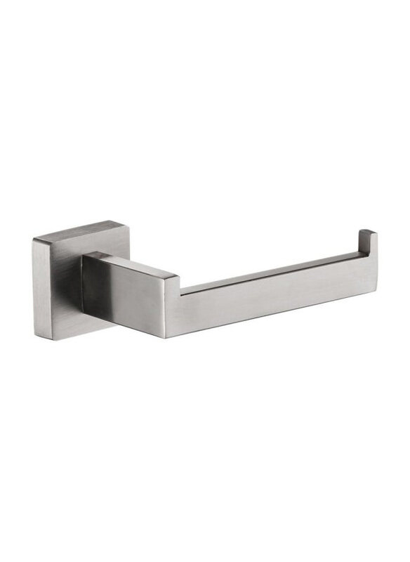 

Danube Home Milano Mariz Paper Holder Square Brushed Nickel, Silver
