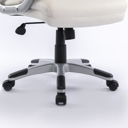 Danube Home Ventura Swivel Mid Back Office Chair, White