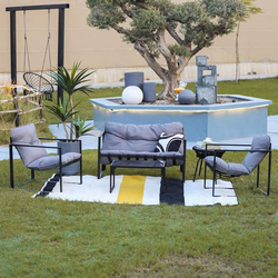 Danube Home Terry 4-Seater Outdoor Sofa Set, 4 Pieces, Grey