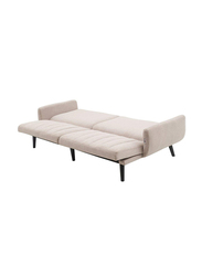 Danube Home Carlton 3 Seater Fabric Sofa Bed, Beige
