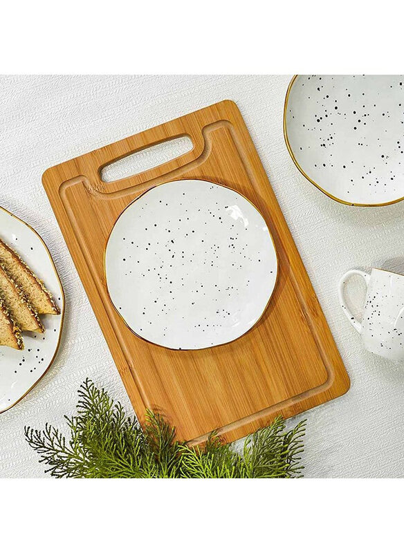 

Danube Home Aadira Fine Porcelain Soup Plate, White