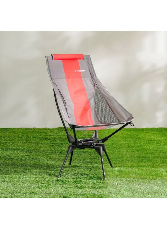

Danube Home Camping Rotary Light Weight Patio Chair, Red/Grey