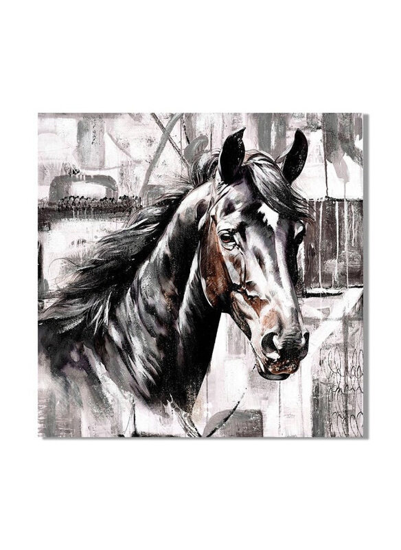 

Danube Home Rabat Equestrian Horse Canvas Wall Art, Black