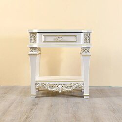 Danube Home Celia Night Stand, Cream/Golden