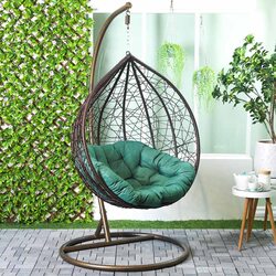 Danube Home Alfa Swing Chair, Green