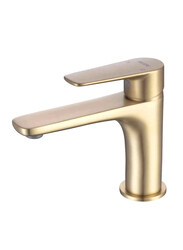 Danube Home Milano Calli Basin Mixer with Pop Up Waste with Brass Single Handle Basin Mixer, Bath Faucet & Sink Faucet, Matt Gold