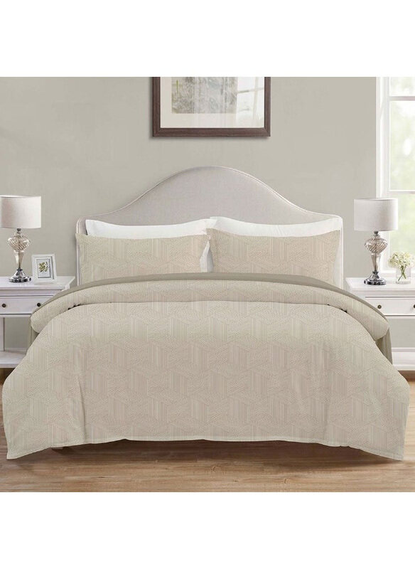 

Danube Home 6-Piece Mystique Comforter Set, 1 Comforter + 2 Pillow Cases + 1 Flat Sheet + 2 Pillow Cases, Super King, Silver