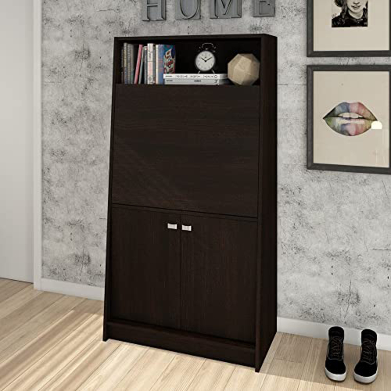 Danube Home Coldron Multifunctional Cabinet Tobacco, Dark Brown