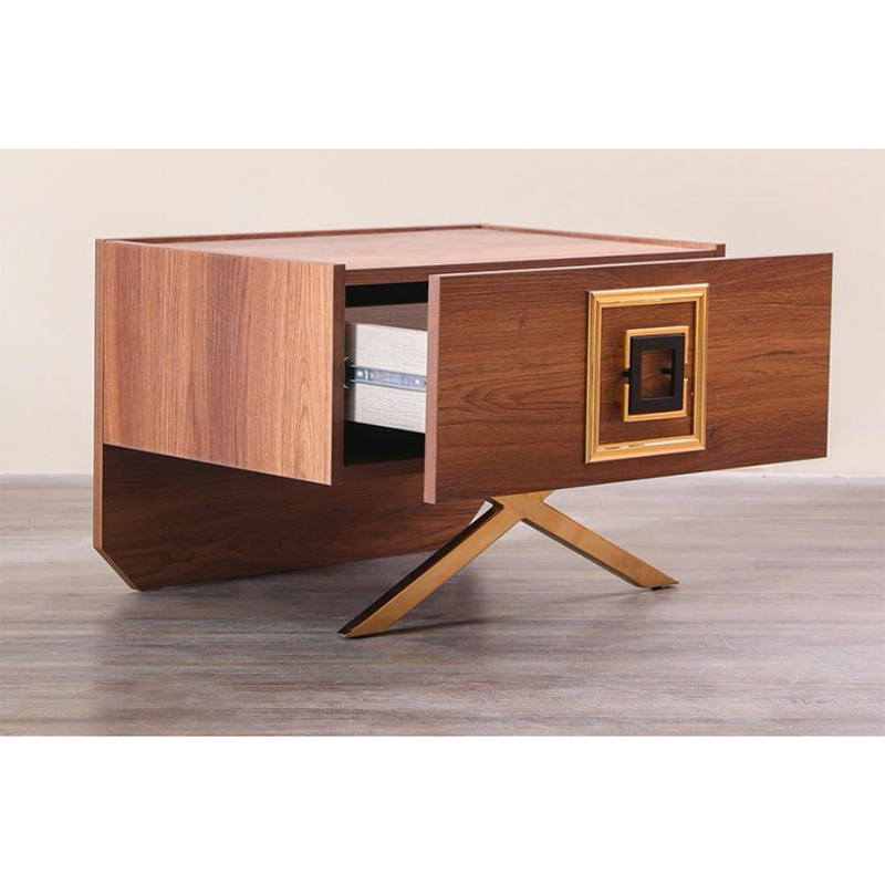 Danube Home Multi-Functional Dolores Night Stand Set of 2, 65 x 44 x 49cm, Walnut