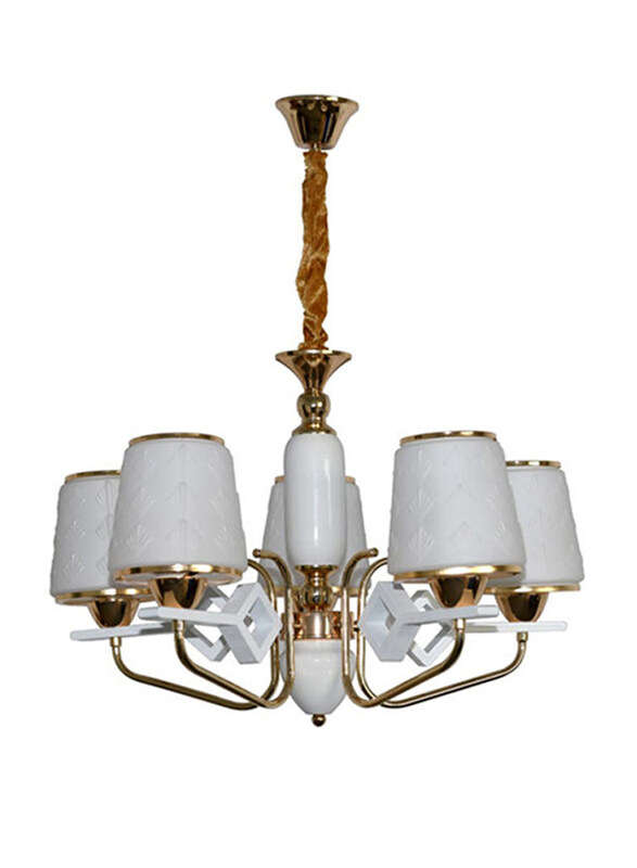 

Danube Home Jenny Hanging Chandelier, Gold/White