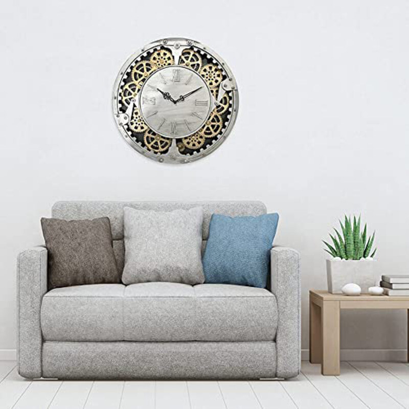

Danube Home Stolpa Gear Wall Clock, Multicolour