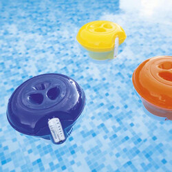 Danube Home Bestway Chemical Floater Swimming Pool Thermometer Float, Yellow