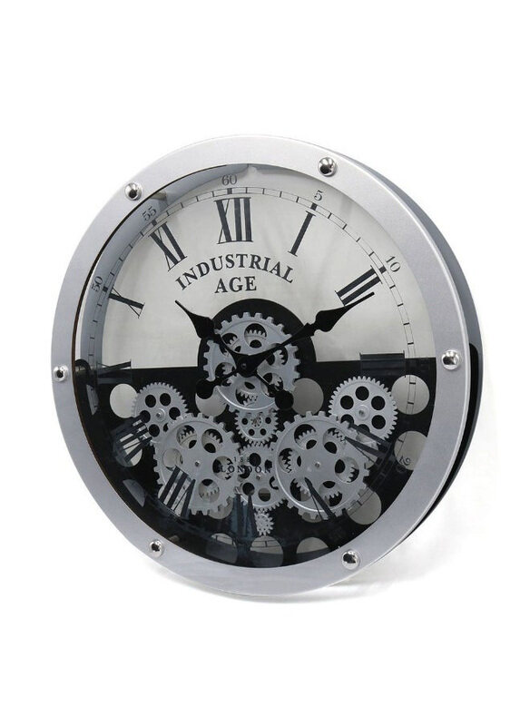 

Danube Home Cambridge Gear Wall Clock, Grey