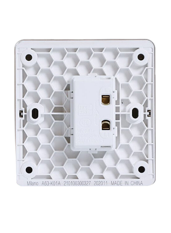 Danube Home Milano 10A 1 Gang 1 Way Switch, Gold