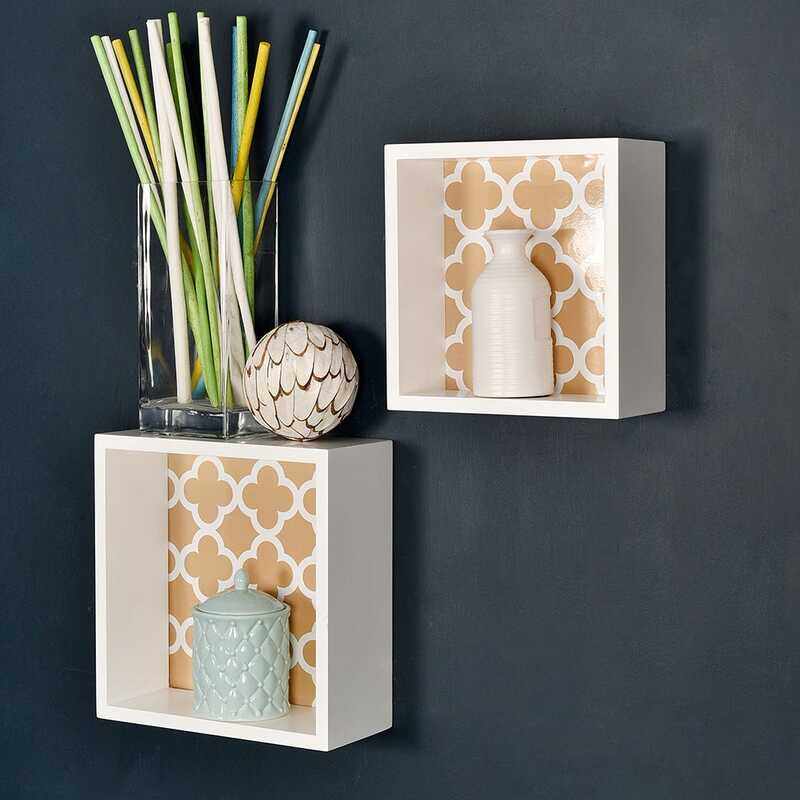 

Danube Home Abigail Cube Shelf, Set of 2, White