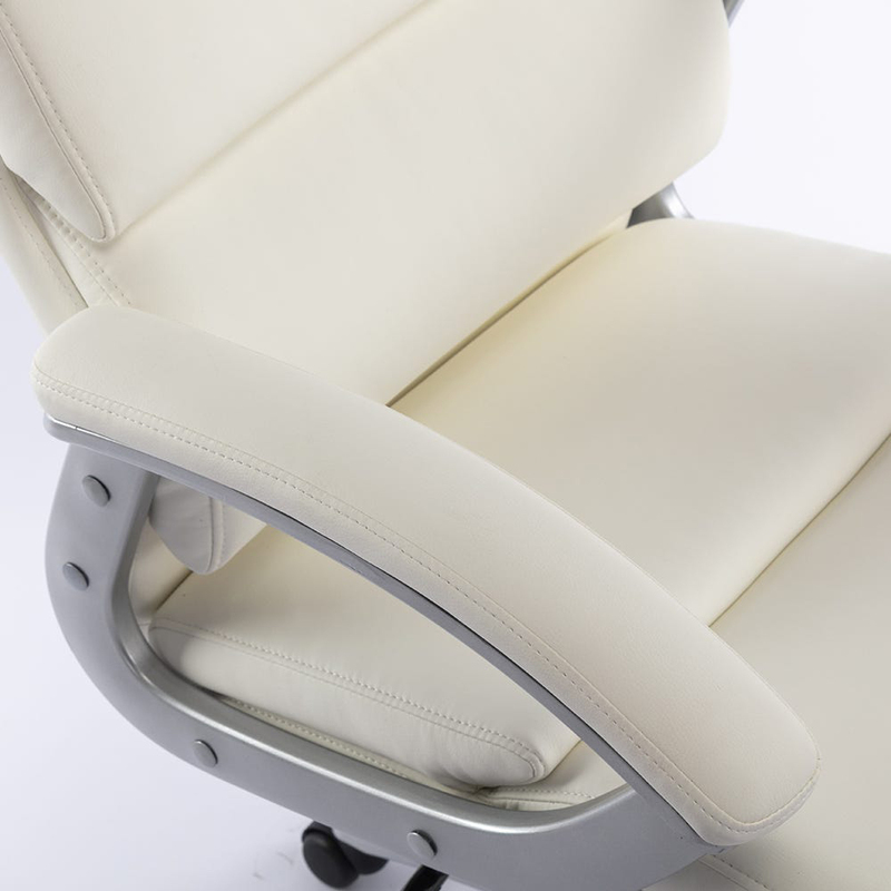 Danube Home Ventura Swivel Mid Back Office Chair, White